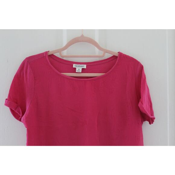 Women's Hannah Size Small Pink Pullover Top Short Sleeve - Picture 3 of 5